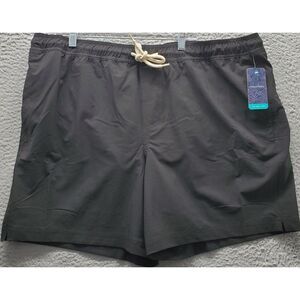 Trinity Coast Trunk Shorts Mens 2XL Black Swimwear‎ Mesh Lined Casual Drawstring